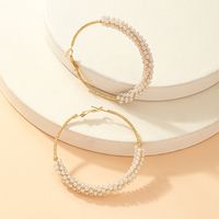 Bohemian Style Creative Round Small Pearl Bead Alloy Earrings main image 5