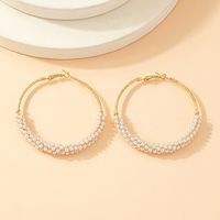 Bohemian Style Creative Round Small Pearl Bead Alloy Earrings sku image 1