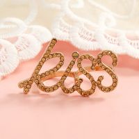 Fashion Creativity Simple Retro Kiss Letter Knuckle Alloy Ring main image 5