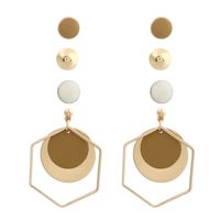 Fashion Simple Round Geometric Alloy Earrings 4-piece Set sku image 3