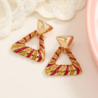 New Fashion Triangle Creative Design Cute Geometric Metal Alloy Earrings main image 5