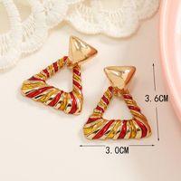 New Fashion Triangle Creative Design Cute Geometric Metal Alloy Earrings main image 3