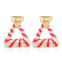 New Fashion Triangle Creative Design Cute Geometric Metal Alloy Earrings sku image 1