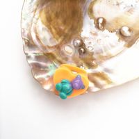 Neue Acryl Herz-förmigen Geometrische Blume Bär Cartoon Multi-farbe Ring sku image 1