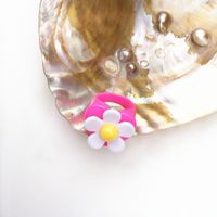 Neue Acryl Herz-förmigen Geometrische Blume Bär Cartoon Multi-farbe Ring sku image 7