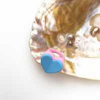 جديد الاكريليك القلب على شكل هندسي زهرة الدب الكرتون متعددة الألوان خاتم sku image 15