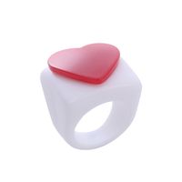 Kreative Einfache Stil Acryl Herz Form Multi-farbe Ring sku image 2