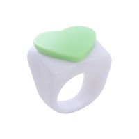 Kreative Einfache Stil Acryl Herz Form Multi-farbe Ring sku image 5