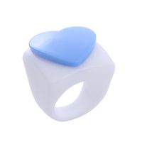 Kreative Einfache Stil Acryl Herz Form Multi-farbe Ring sku image 4