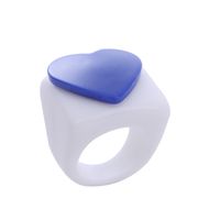 Kreative Einfache Stil Acryl Herz Form Multi-farbe Ring sku image 1