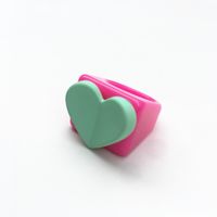 Kreative Einfache Stil Acryl Herz Form Multi-farbe Ring sku image 12