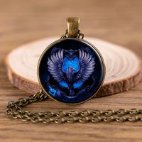 Fashion Cartoon Lion Snake Eagle Skunk Animal Ornament Pendant Long Necklace main image 4