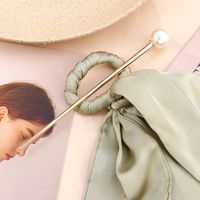 2022 New Silk Scarf Flower-shaped Hairpin  Fashion Elegant Bow Hair Band Headdress Women main image 5