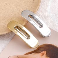 Simple Retro 2022 New Metal Large Duckbill Clip Set Curved Hairpin main image 1