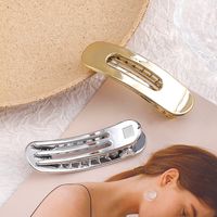 Simple Retro 2022 New Metal Large Duckbill Clip Set Curved Hairpin main image 3