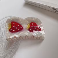 Simple Strawberry Tomato Hair Claw Acetate Three-dimensional  Shark Clip Female sku image 4