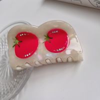 Simple Strawberry Tomato Hair Claw Acetate Three-dimensional  Shark Clip Female sku image 3