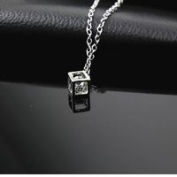 Women's Fashion Simple Style Square Ball Alloy Necklace Inlaid Zircon Zircon Necklaces main image 3