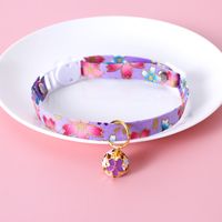 Simple Adjustable Pet Flower Hollow Bell Cat Dog Collar Pet Accessories sku image 4