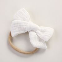 Spring Nylon Soft Bow Baby Cotton Wrinkled Cloth Bow Children's Hair Accessories sku image 17