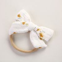 Spring Nylon Soft Bow Baby Cotton Wrinkled Cloth Bow Children's Hair Accessories sku image 15