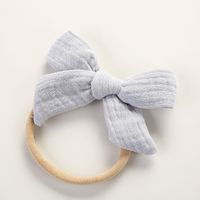 Spring Nylon Soft Bow Baby Cotton Wrinkled Cloth Bow Children's Hair Accessories sku image 27