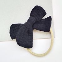 Spring Nylon Soft Bow Baby Cotton Wrinkled Cloth Bow Children's Hair Accessories sku image 31