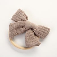 Spring Nylon Soft Bow Baby Cotton Wrinkled Cloth Bow Children's Hair Accessories sku image 33