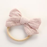 Spring Nylon Soft Bow Baby Cotton Wrinkled Cloth Bow Children's Hair Accessories sku image 16