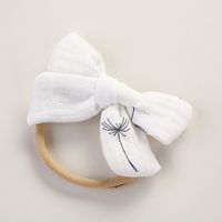 Spring Nylon Soft Bow Baby Cotton Wrinkled Cloth Bow Children's Hair Accessories sku image 18
