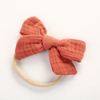 Spring Nylon Soft Bow Baby Cotton Wrinkled Cloth Bow Children's Hair Accessories sku image 20