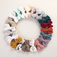 Spring Nylon Soft Bow Baby Cotton Wrinkled Cloth Bow Children's Hair Accessories sku image 34