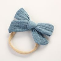 Spring Nylon Soft Bow Baby Cotton Wrinkled Cloth Bow Children's Hair Accessories sku image 26