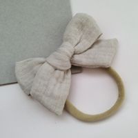 Spring Nylon Soft Bow Baby Cotton Wrinkled Cloth Bow Children's Hair Accessories sku image 28