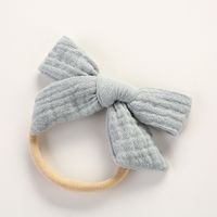 Spring Nylon Soft Bow Baby Cotton Wrinkled Cloth Bow Children's Hair Accessories sku image 32
