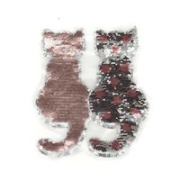 Cat Turning Sequins Turning Computer Beads Embroidery Badge Clothing Accessories Cats Turning Sequin Cloth Stickers sku image 3