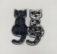 Cat Turning Sequins Turning Computer Beads Embroidery Badge Clothing Accessories Cats Turning Sequin Cloth Stickers sku image 4