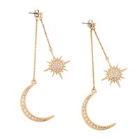 New Fashion Simple Geometric Star Sun Moon Alloy Earrings main image 5