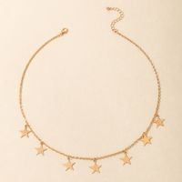 Hip Hop Style Geometric Five-pointed Star Pendant Single Layer Necklace main image 3