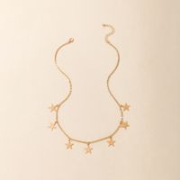 Hip Hop Style Geometric Five-pointed Star Pendant Single Layer Necklace main image 4