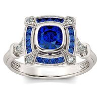 Fashion Geometric Crystal Rhinestone Inlaid Alloy Ring Ornament main image 1