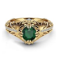 Fashion Elegant Geometric Rhinestone Inlaid Crystal Alloy Ring Ornament main image 2