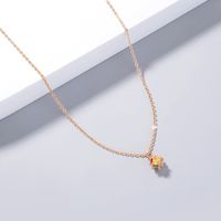 Fashion Rotating Rubik's Cube Color Zircon Pendant Copper Necklace Women's Accessories main image 2