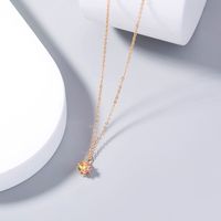 Fashion Rotating Rubik's Cube Color Zircon Pendant Copper Necklace Women's Accessories main image 3