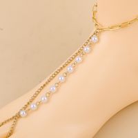 Fashion Classic Stitching Pearl Chain Anklet Women's Jewelry main image 1