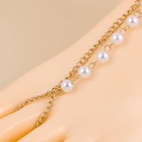 Fashion Classic Stitching Pearl Chain Anklet Women's Jewelry main image 2