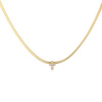 Wholesale Simple Style Geometric Copper 18K Gold Plated Necklace main image 5
