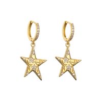 Fashion Micro Inlaid Zircon Five-pointed Star Pentagram Necklace Earring Set Ornament main image 4