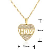 Brass Plating 18k Gold Zircon Inlaid Necklace Mother's Day Gift main image 4