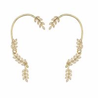 Moda Creativa Micro Incrustaciones Zirconia Hojas Corazón Patrón Pendientes Colgantes De Las Mujeres sku image 1